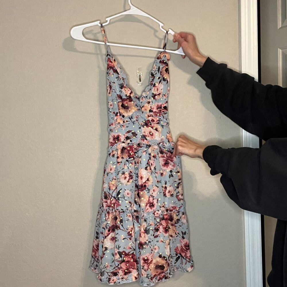 Altar'd State Floral Dress with ruffle detail